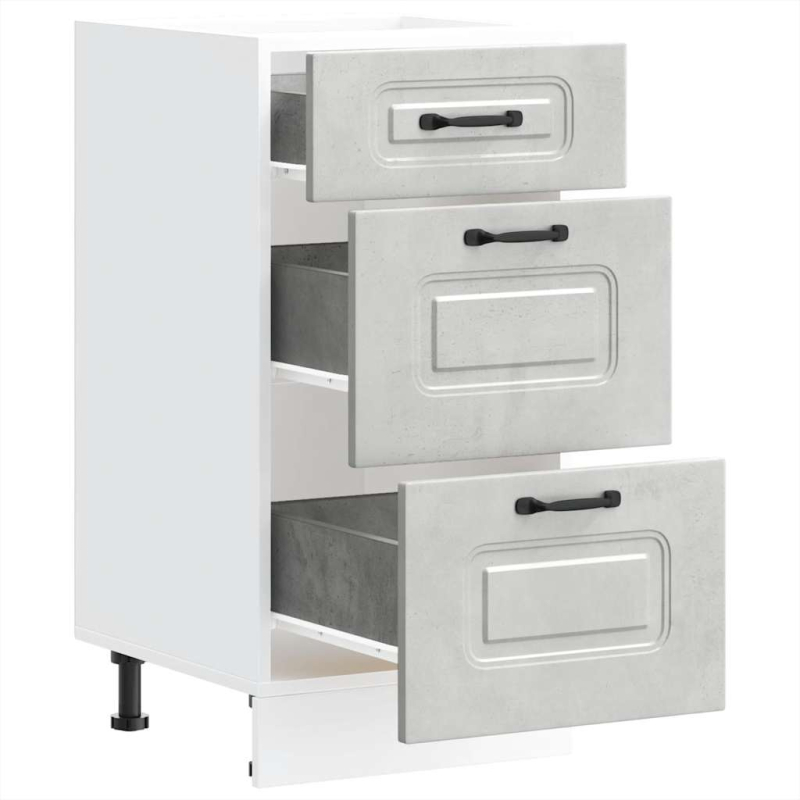 Küchenunterschrank Kalmar Betongrau Holzwerkstoff