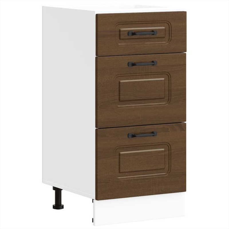 Küchenunterschrank Kalmar Braun Eichen-Optik Holzwerkstoff