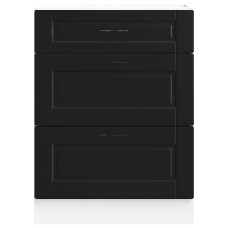 Küchenunterschrank Porto Schwarz Holzwerkstoff