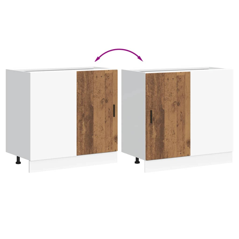 Spülenunterschrank Altholz-Optik Holzwerkstoff