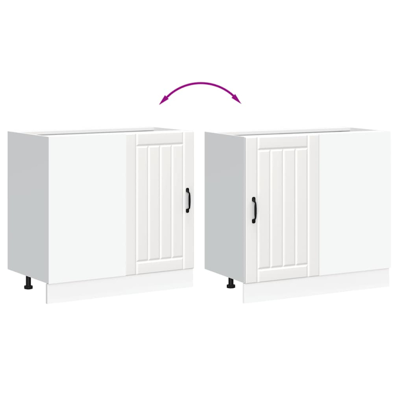 Spülenunterschrank Lucca Weiß Holzwerkstoff