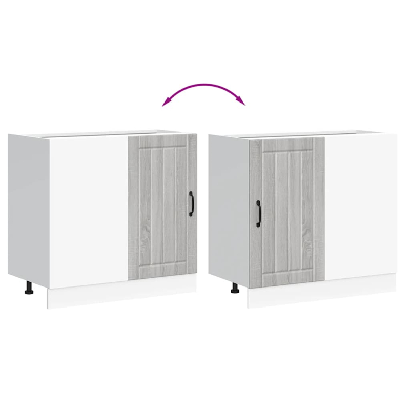 Spülenunterschrank Lucca Grau Sonoma Holzwerkstoff