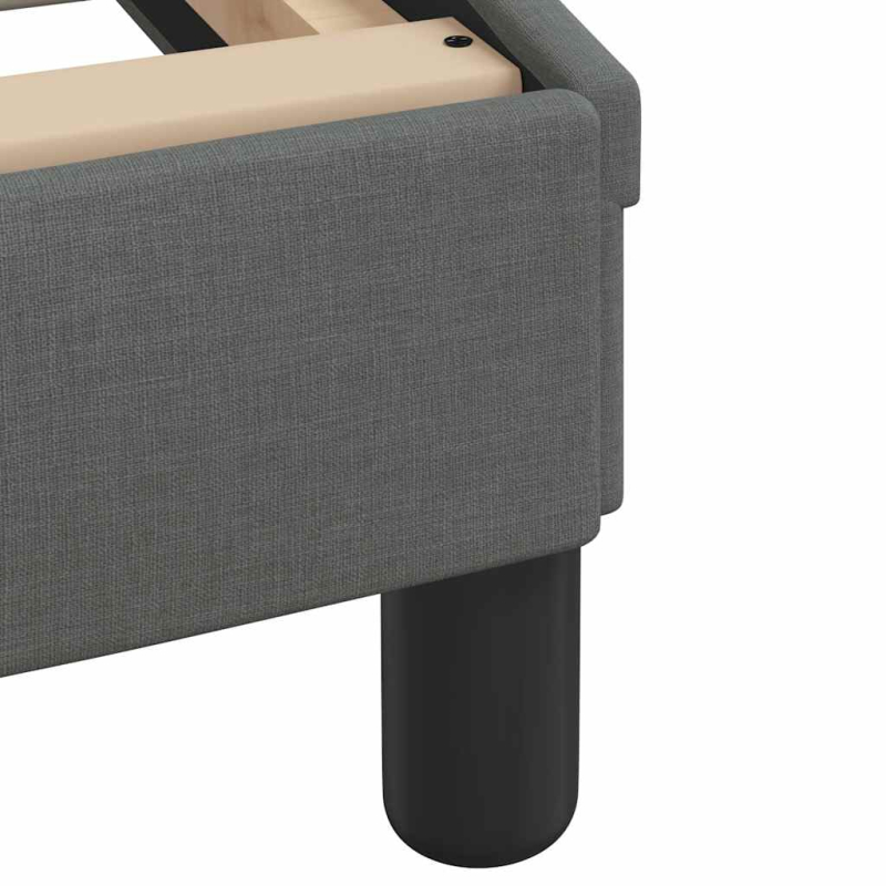 Bett mit Matratze Dunkelgrau 90x190 cm Stoff