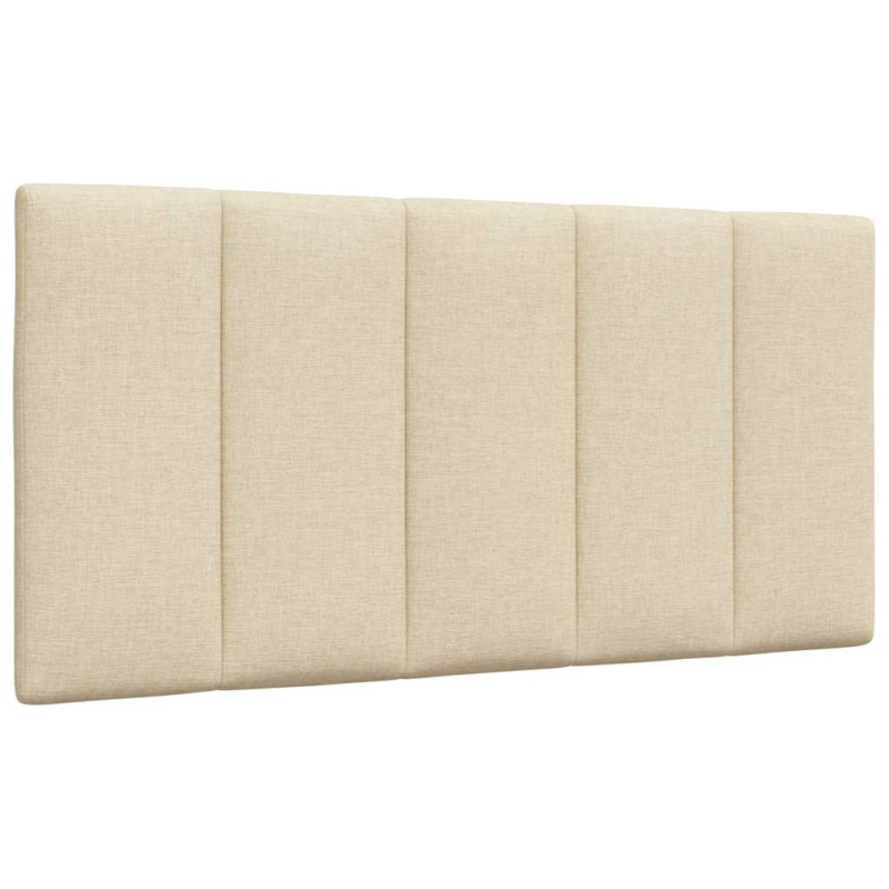 Bett mit Matratze Creme 100x200 cm Stoff