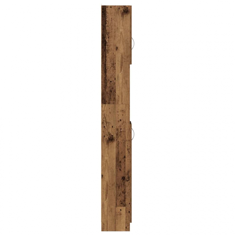 Badschrank Altholz-Optik 32x25,5x190 cm Holzwerkstoff