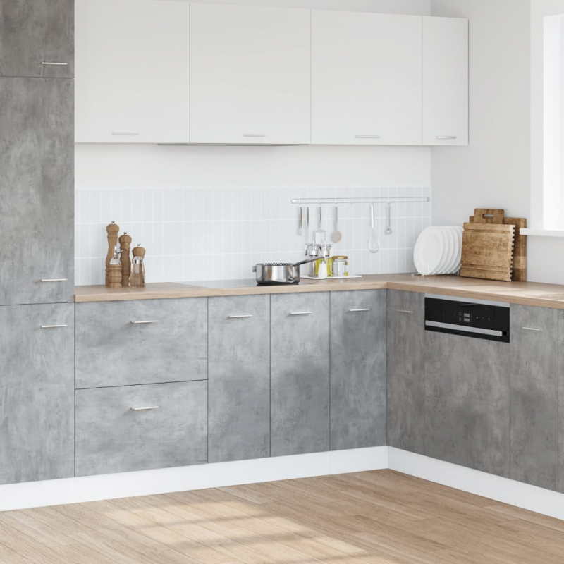 Spülenunterschrank Lyon Betongrau 80x46x81,5 cm Holzwerkstoff