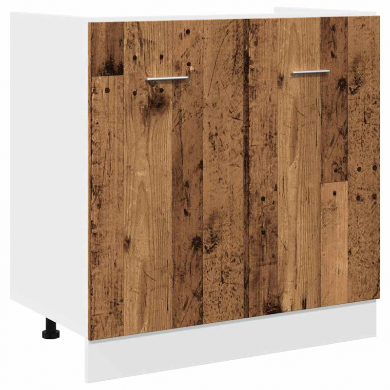 Spülenunterschrank Lyon Altholz-Optik 80x46x81,5 cm Holzwerkstoff