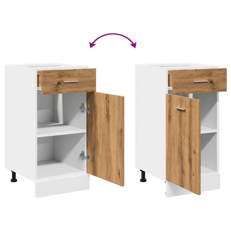 Schubunterschrank Lyon Artisan-Eiche 40x46x81,5 cm Holzwerkstoff