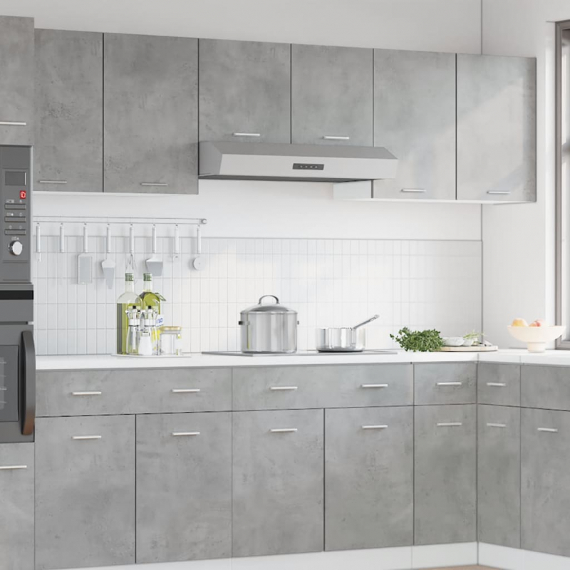 Hängeschrank Lyon Betongrau 80x31x60 cm Holzwerkstoff