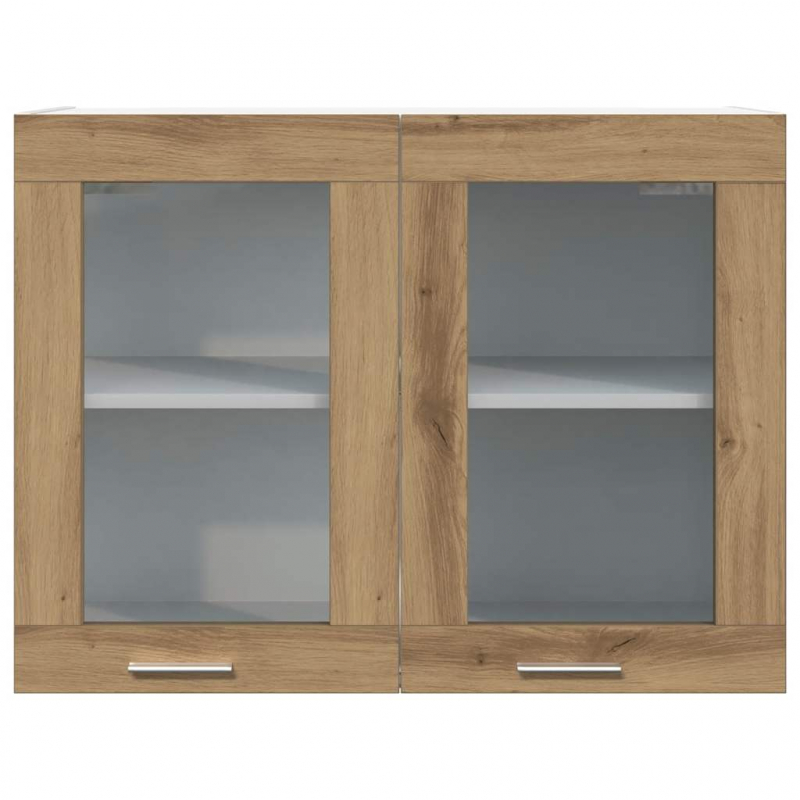 Hängeglasschrank Lyon Artisan-Eiche 80x31x60 cm Holzwerkstoff