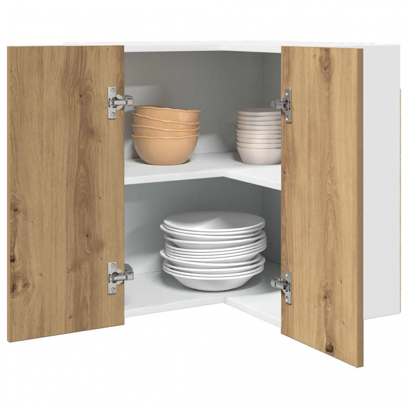 Eck-Hängeschrank Lyon Artisan-Eiche 57x57x60 cm Holzwerkstoff