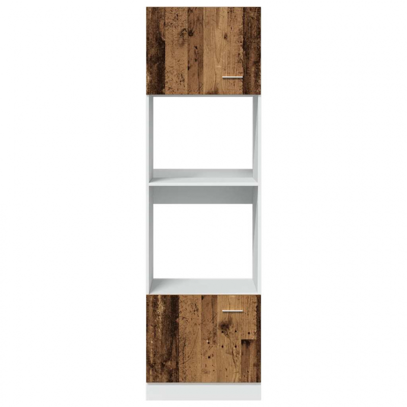 Mikrowellenschrank Lyon Altholz-Optik 60x57x207 cm Holzwerkstoff