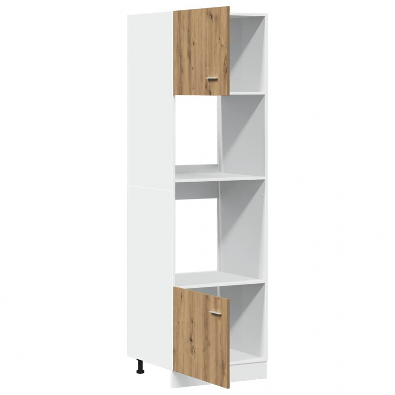 Mikrowellenschrank Lyon Artisan-Eiche 60x57x207 cm Holzwerkstoff