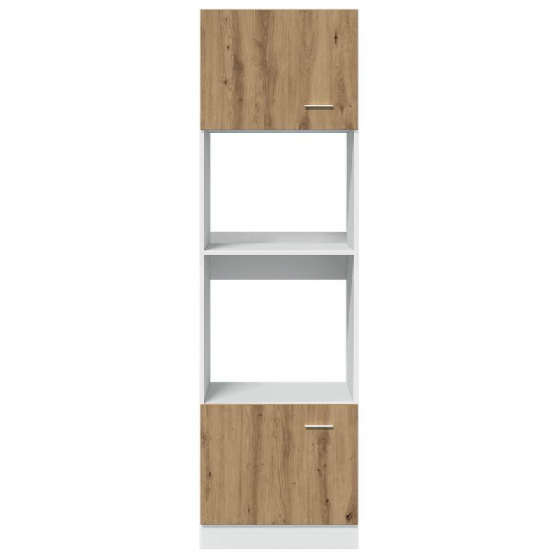 Mikrowellenschrank Lyon Artisan-Eiche 60x57x207 cm Holzwerkstoff