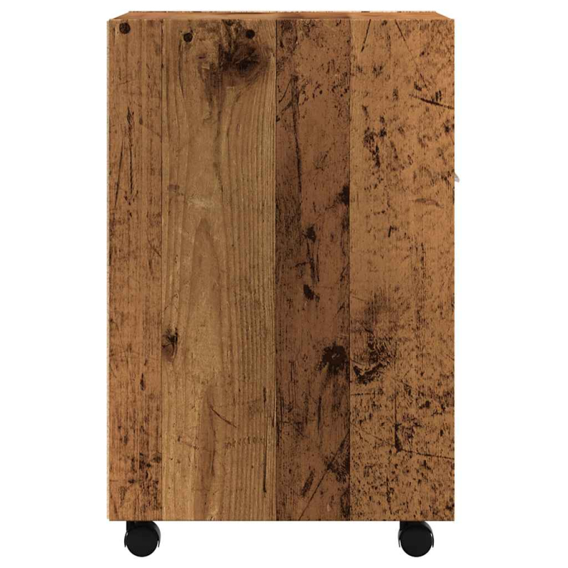 Schrank mit Rollen Altholz-Optik 33x38x60 cm Holzwerkstoff