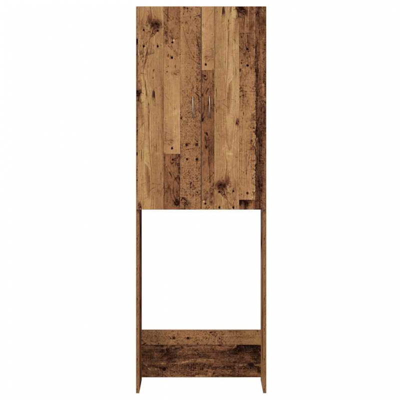 Waschmaschinenschrank Altholz-Optik 64x25,5x190 cm