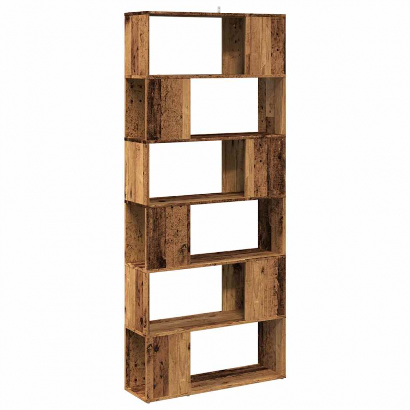 Bücherregal/Raumteiler Altholz-Optik 80x24x186 cm