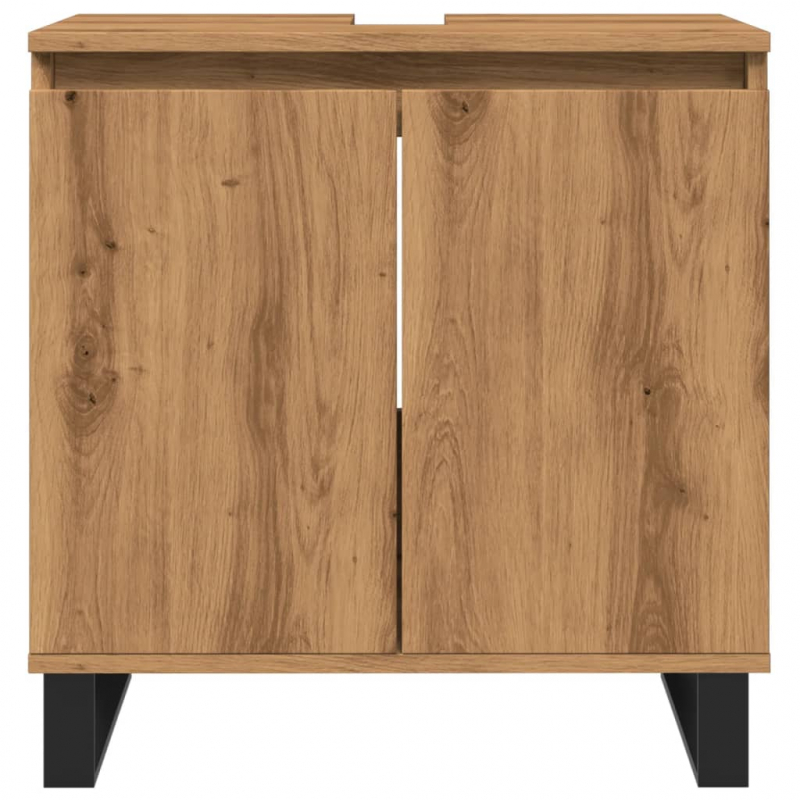 Badschrank Artisan-Eiche 58x33x60 cm Holzwerkstoff