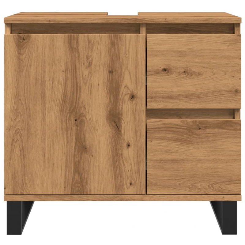 Waschbeckenunterschrank Artisan-Eiche 65x33x60 cm Holzwerkstoff