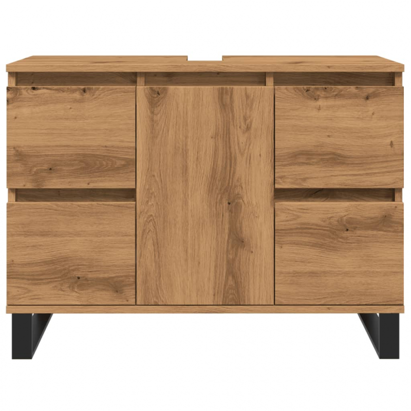 Waschbeckenunterschrank Artisan-Eiche 80x33x60 cm Holzwerkstoff