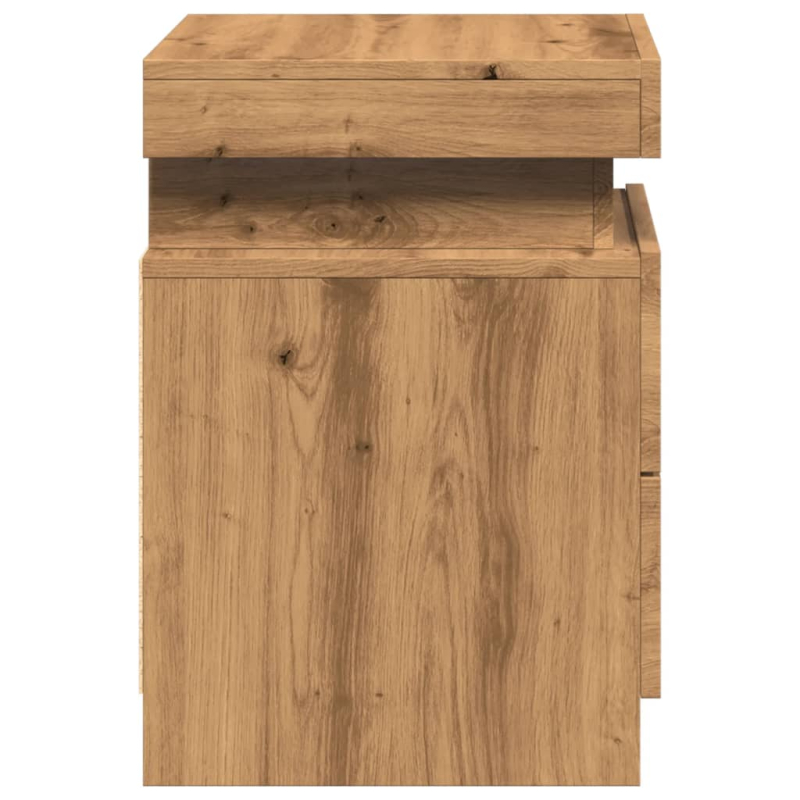 LED-Nachttisch Artisan-Eiche 35x39x55 cm Holzwerkstoff