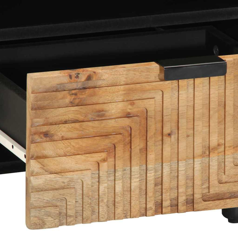 Nachttisch 40x33x46 cm Massivholz Akazie