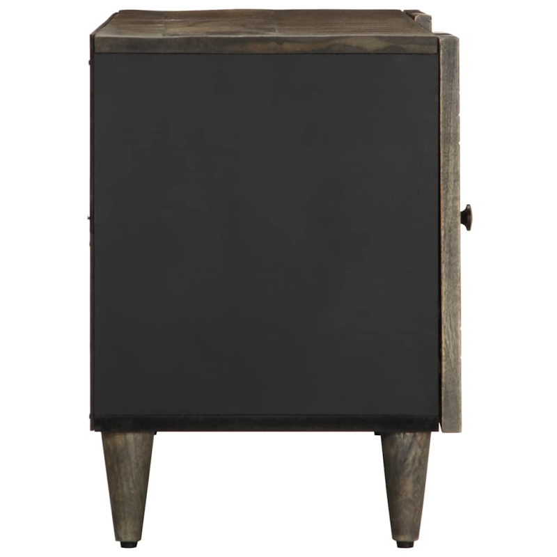 TV-Schrank Hellgrau 105x33,5x46 cm Massivholz Mango