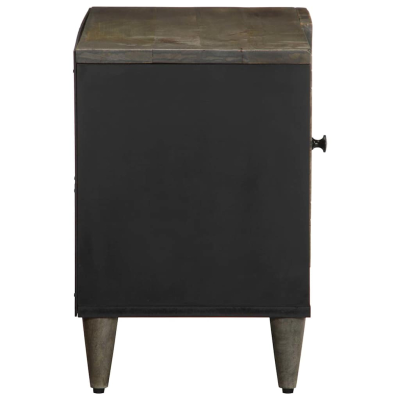 TV-Schrank Hellgrau 80x31,5x46 cm Massivholz Mango