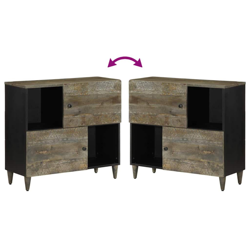 Sideboard 80x33x75 cm Massivholz Mango