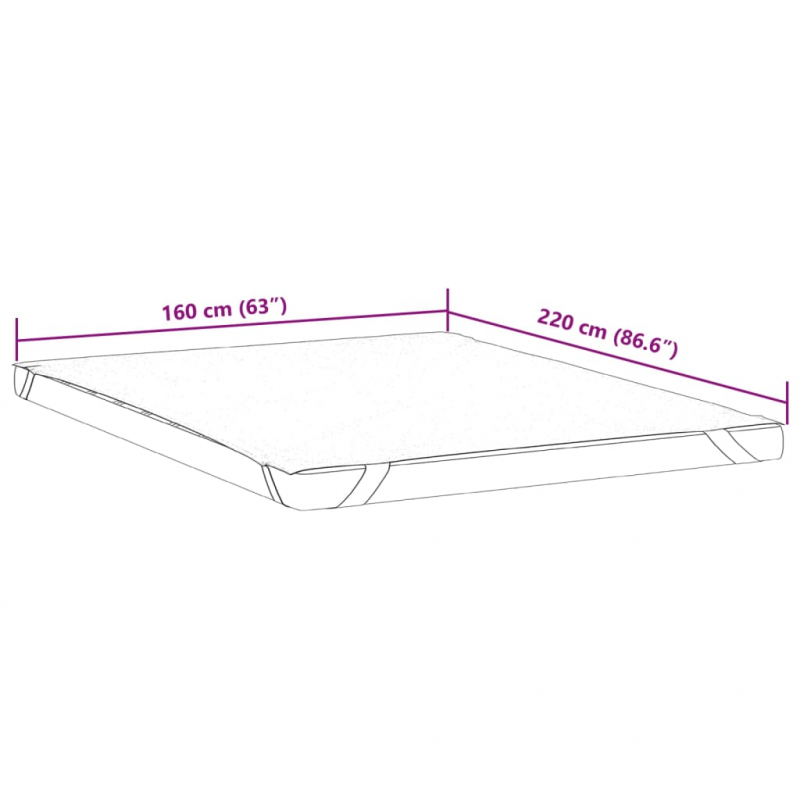 Matratzenschoner Weiß 160x220 cm Wasserdicht