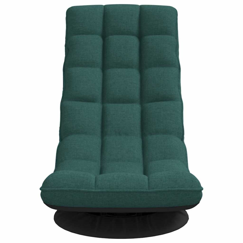Bodenstuhl Drehbar Dunkelgrün 70x51x79 cm Stoff