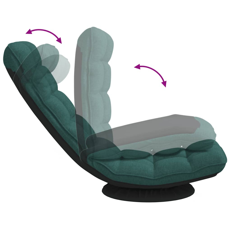 Bodenstuhl Drehbar Dunkelgrün 70x51x79 cm Stoff