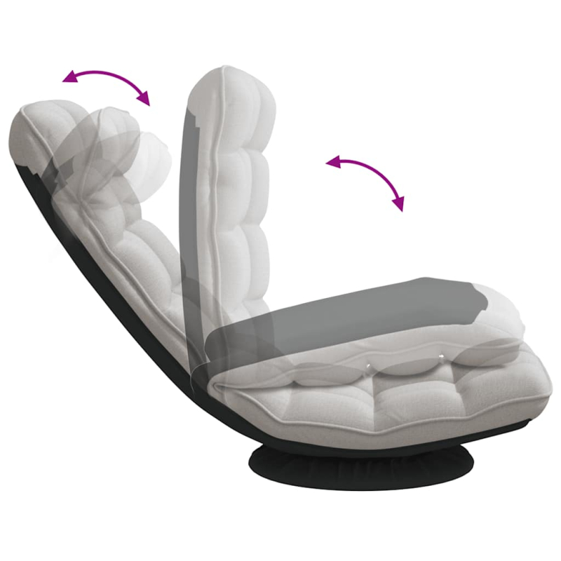 Bodenstuhl Drehbar Wolkengrau 70x51x79 cm Stoff