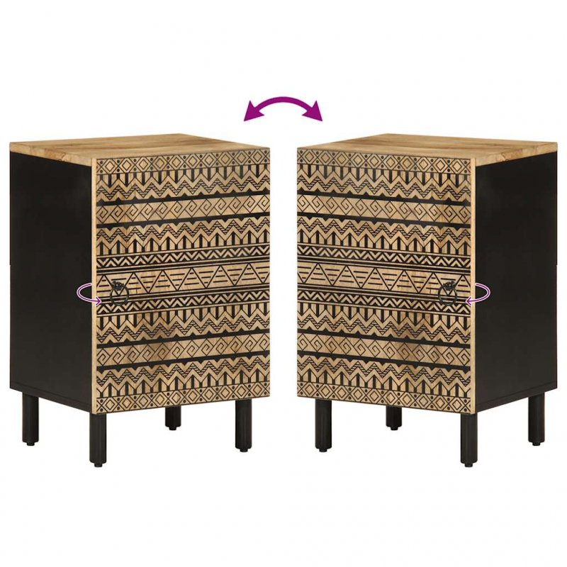 Badschrank 38x33,5x58 cm Massivholz Mango