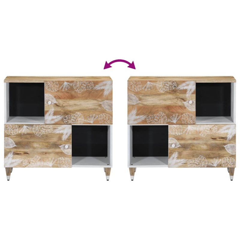 Sideboard 80x33,5x75 cm Massivholz Mango