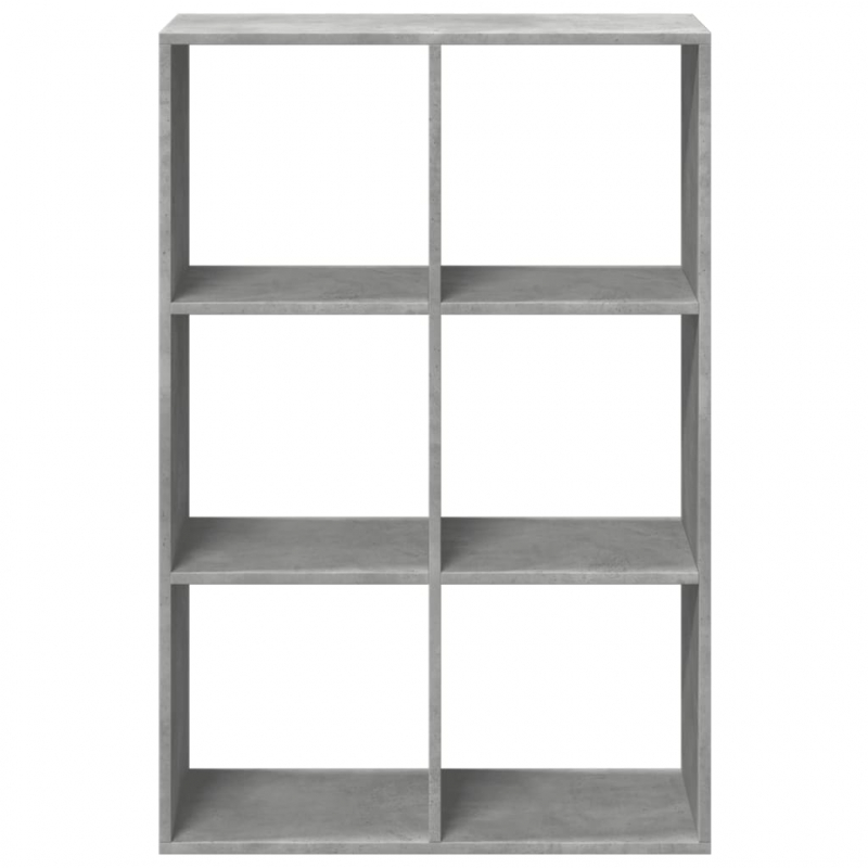 Raumteiler-Bücherregal Betongrau 69,5x29x103,5 cm Holzwerkstoff