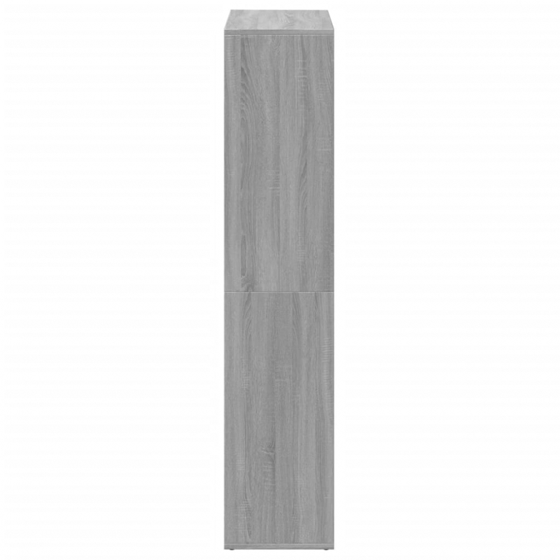 Raumteiler-Bücherregal Grau Sonoma 69,5x29x137,5 cm