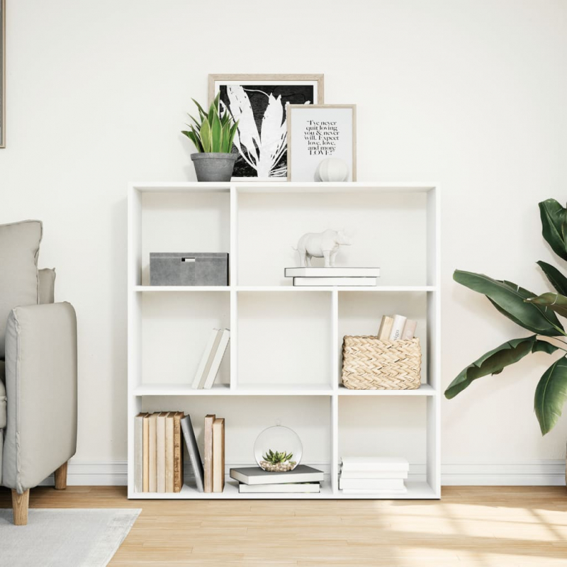 Raumteiler-Bücherregal Weiß 102x29x103,5 cm Holzwerkstoff