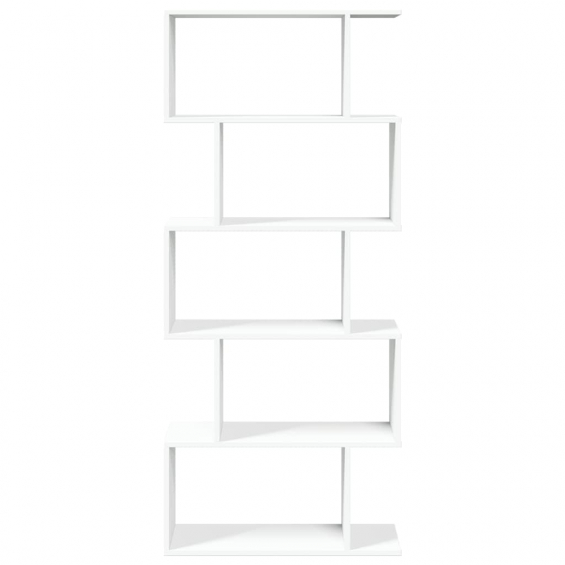 Raumteiler-Bücherregal 5 Etagen Weiß 70x24x161 cm Holzwerkstoff
