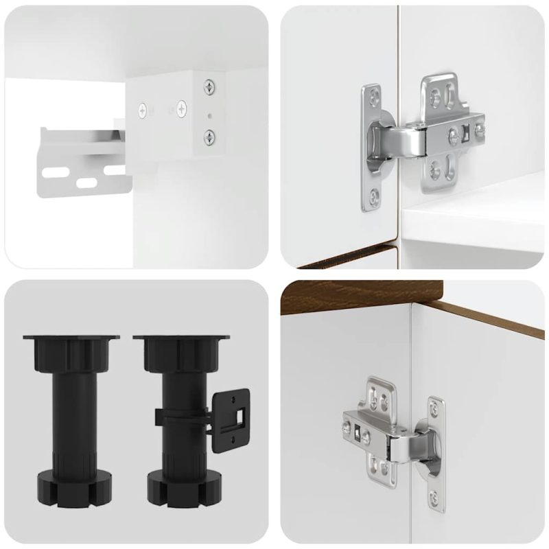 7-tlg. Küchenschrank-Set Kalmar Braun Eichen-Optik Holzwerkstoff