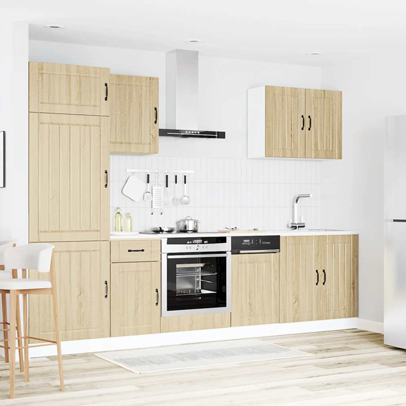 7-tlg. Küchenschrank-Set Lucca Sonoma-Eiche Holzwerkstoff