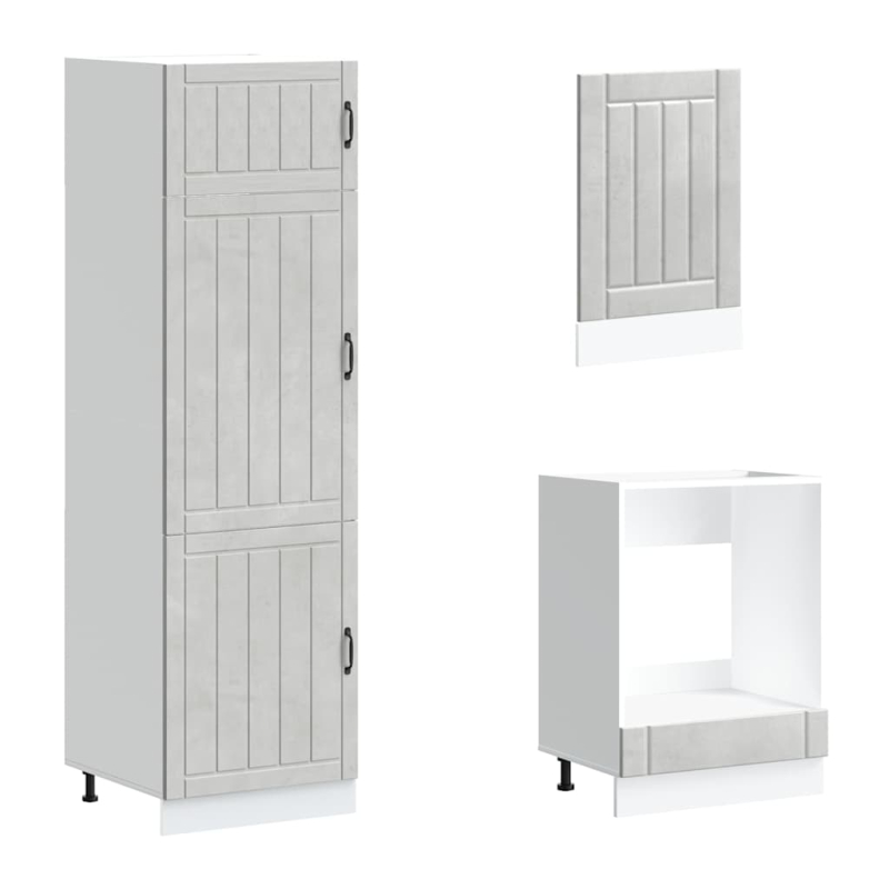 7-tlg. Küchenschrank-Set Lucca Betongrau Holzwerkstoff