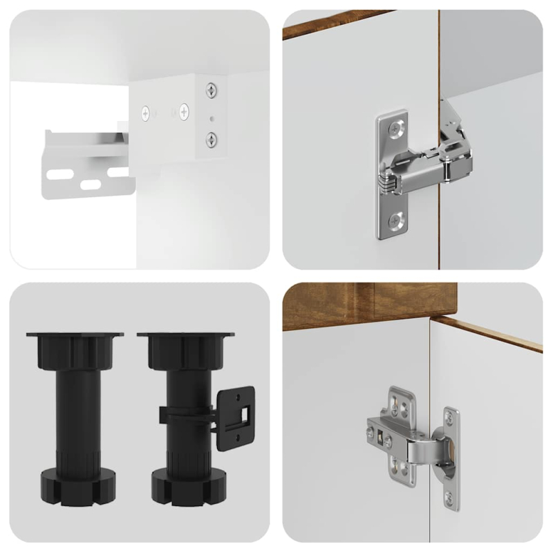 8-tlg. Küchenschrank-Set Lucca Räuchereiche Holzwerkstoff