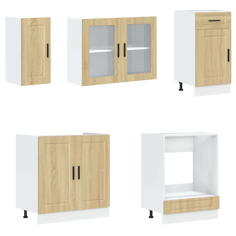 8-tlg. Küchenschrank-Set Porto Sonoma-Eiche Holzwerkstoff