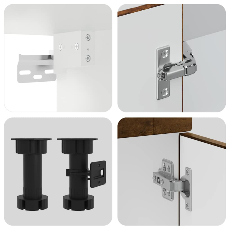 8-tlg. Küchenschrank-Set Porto Räuchereiche Holzwerkstoff