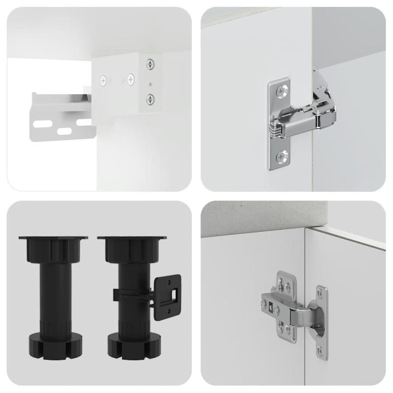 8-tlg. Küchenschrank-Set Porto Betongrau Holzwerkstoff