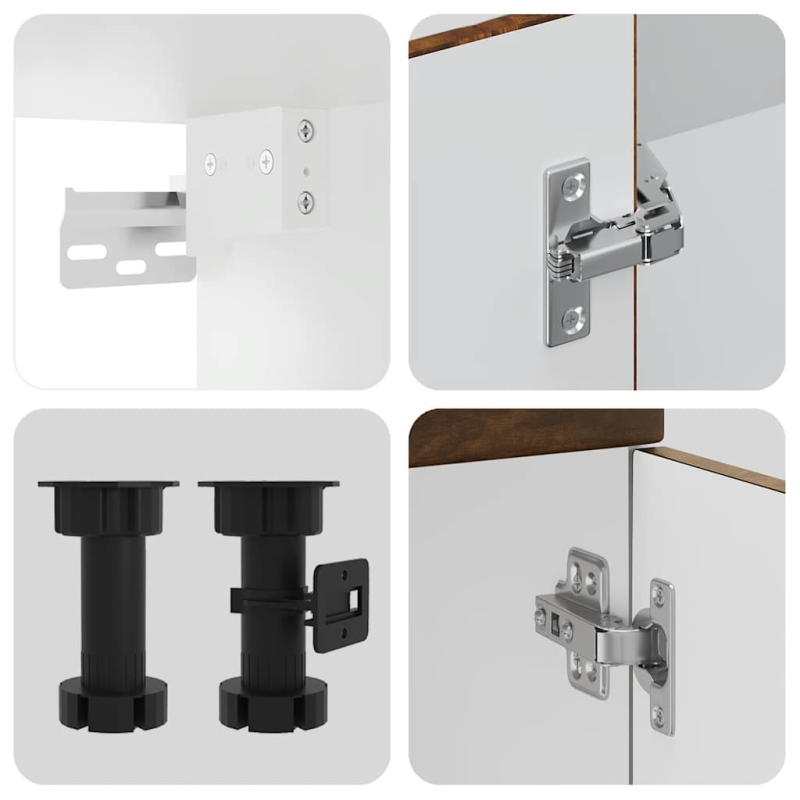 8-tlg. Küchenschrank-Set Porto Räuchereiche Holzwerkstoff