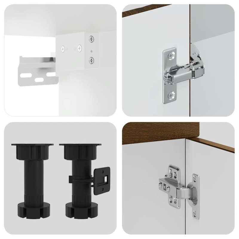 14-tlg. Küchenschrank-Set Kalmar Braun Eichen-Optik Holzwerkstoff