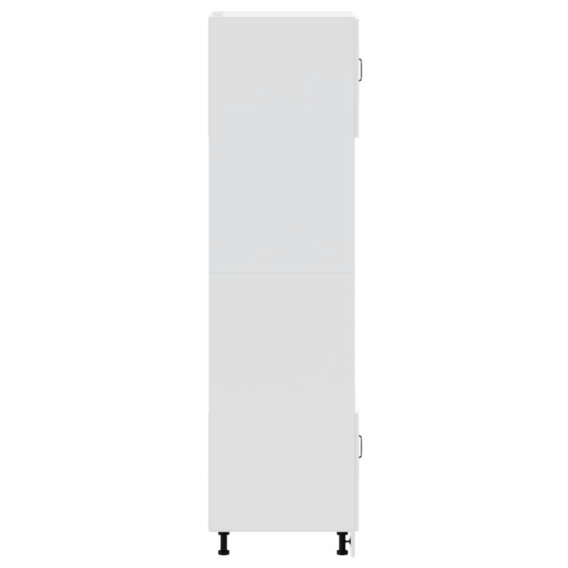 Herdumbauschränke 2 Stk. Lucca Hochglanz-Weiß Holzwerkstoff