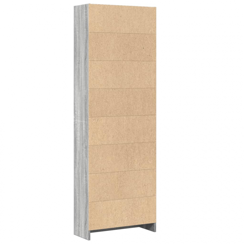Bücherregal Grau Sonoma 60x24x176 cm Holzwerkstoff